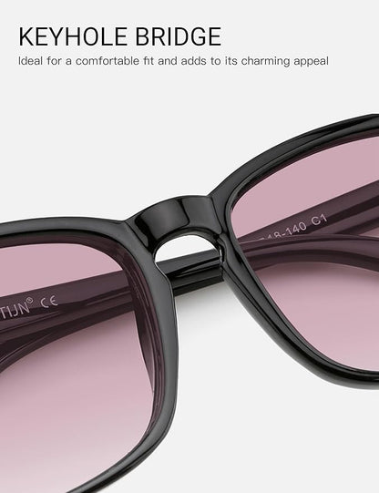 TIJN Blue Light Blocking Glasses for Women Men Clear Frame Square Nerd Eyeglasses Anti Blue Ray Computer Screen Glasses