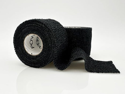 PowerFlex – Self-Adhering Sports Wrap for Injury Prevention & Post-Injury Stability – Medical-Grade, Sweat & Water Resistant First Aid Wrap for Athletes - Black, 2 inch, 2 Rolls