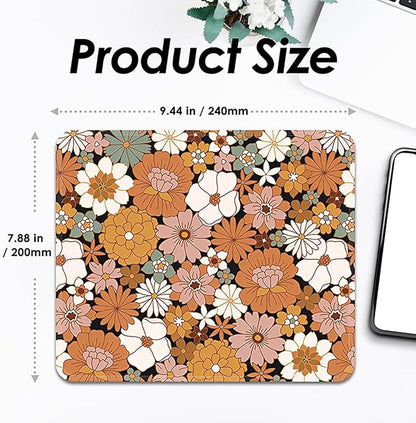 Square Mouse Pad with Stitched Edge, Premium Mousepad Washable Cloth. Computer Mouse Pad with Non-Slip Rubber Base, Mouse Pads for Computers Laptop Mouse 9.25x7.75x0.12 inch-Bohemia