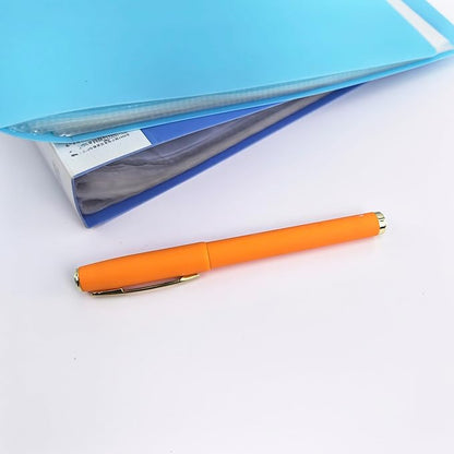 Fengtaiyuan Orange07P18, Orange Ink, FIne Point, 0.7mm, Gel Ink Rollerball Pens - Comfortable Non-Slip Grip, Quick-Drying Ink, 18-Piece Box (Orange07P18)