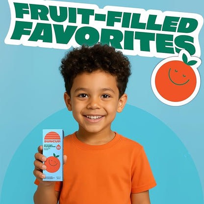 SunCup Juice - Orange Tangerine (40 Pack) 6.75 oz Juice Box with Straw | 100% Orange Tangerine Blend for Kids, Bulk Pack for School Lunches, After-School Snacks, Sports Events, and Daily Hydration