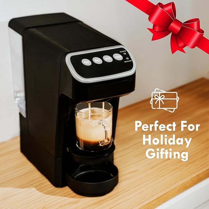 PeleCafe Coffee Machine – Compatible with Senseo Pods – Fast Brewing Single-Serve Coffee Maker with Rich Flavor Extraction, Crema Layer, Space-Saving Sleek Design, Barista-Quality Taste