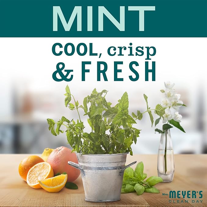 MRS. MEYER'S CLEAN DAY Hand Soap, Made with Essential Oils, Biodegradable Formula, Limited Edition Mint, 12.5 fl. oz