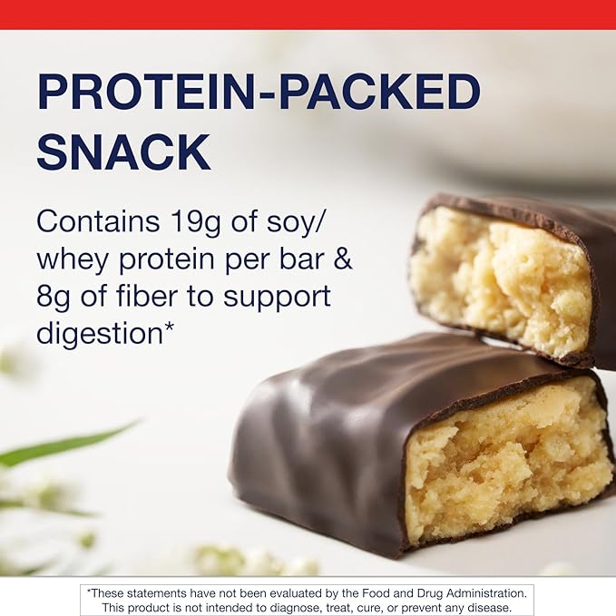 Metagenics Ultra Protein Bar - Protein Fitness Bar with 19 grams of Protein and 8 grams of Dietary Fiber, Peanut Butter Flavor, 12 Bars