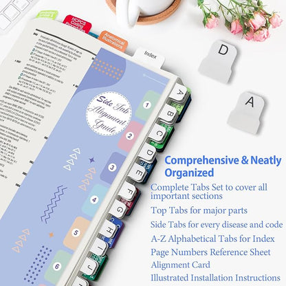 Index Tabs for AAPC Version HCPCS Level II 2025, Upgraded Complete Book Tabs Set (Book not Included), Color-Coded Tabs for Every Chapter with Code Ranges, Laminated & Waterproof & Repositionable