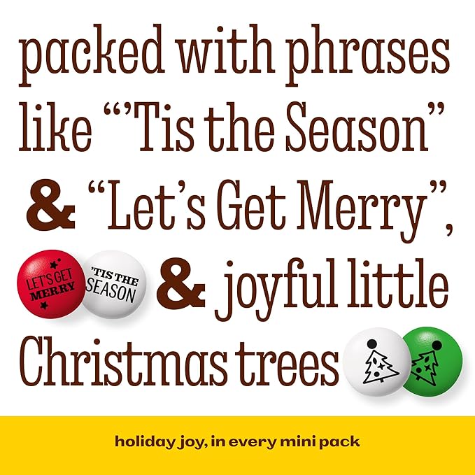 M&M’S WORLD Christmas Party Favors (30 Pack), Printed M&M’S With Festive Icons, Christmas Candy for Party Treats, Holiday Snacks, Party Decor