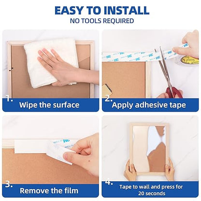 Double Sided Tape 2"×16.5Ft, Mounting Tape Heavy Duty No Residue, Removeable PE Foam Tape Strips, Extra Strong Adhesive Tape Waterproof for Walls Home Office Decor Crafts Paint Picture Poster