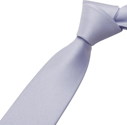 KOOELLE Men's Ties Solid Pure Color Plain Neckties Formal Black Ties For Men