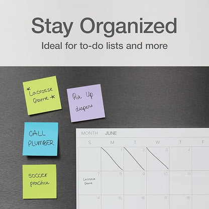 Redi-Tag Sticky Notes, Power Stick Notes, Adhesive Reminders, 3" x 3" Reusable, Strong Adhesive Memos, Assorted Bright Colors, (1000978) (Pack of 192)