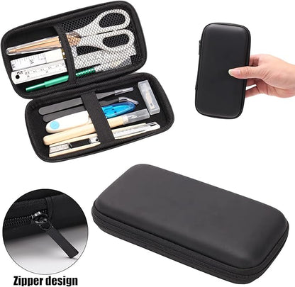 MILUSONG 9-in-1 Portable Tools Set Includes Scissors, Utility Knife, Craft Knife, Ruler, Tape Measure, Sewing Scissors, Tweezers DIY Tool Kit for The Household, Office