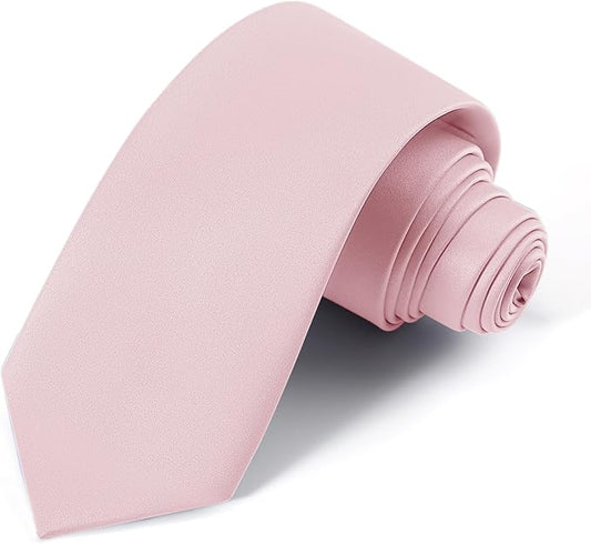 Black Ties For Men Solid Pure Color Formal Neckties 3.15" (8CM) Men's Tie for Business and Wedding with Gift Box