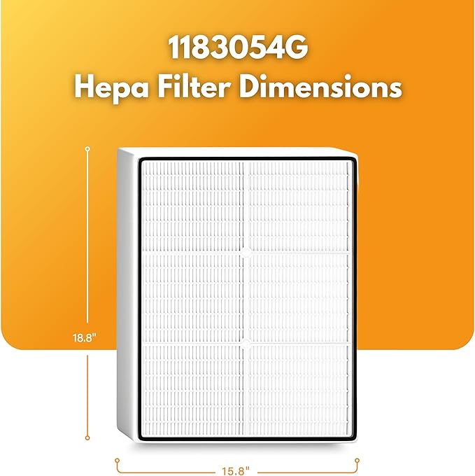 Filter-Monster Compatible with Whirlpool 1183054K filter Filter compatible with Whirlpool models AP51030K, AP51030KB, AP45030K, APR45130L, WP500 series and WP1000 series Air Purifiers