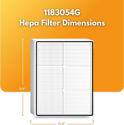 Filter-Monster Compatible with Whirlpool 1183054K filter Filter compatible with Whirlpool models AP51030K, AP51030KB, AP45030K, APR45130L, WP500 series and WP1000 series Air Purifiers