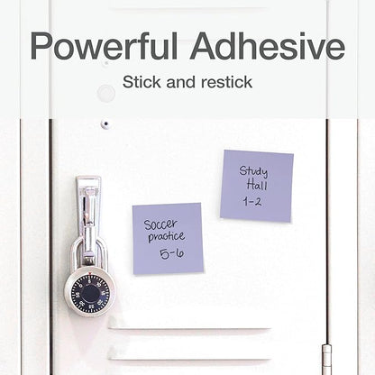 Redi-Tag Sticky Notes, Power Stick Notes, Adhesive Reminders, 3" x 3" Reusable, Strong Adhesive Memos, Assorted Bright Colors, (1000978) (Pack of 192)