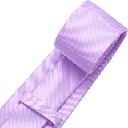 DecTwig Men's Ties Solid Color Formal Neckties 3.15" (8CM) Black Ties For Men