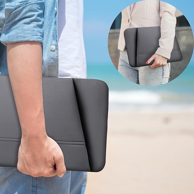 TEDNETGO 14 Inch Laptop Sleeve, Waterproof Protective Case Cover for Apple MacBook Pro 2022, Upgrade 13 Inch, Grey