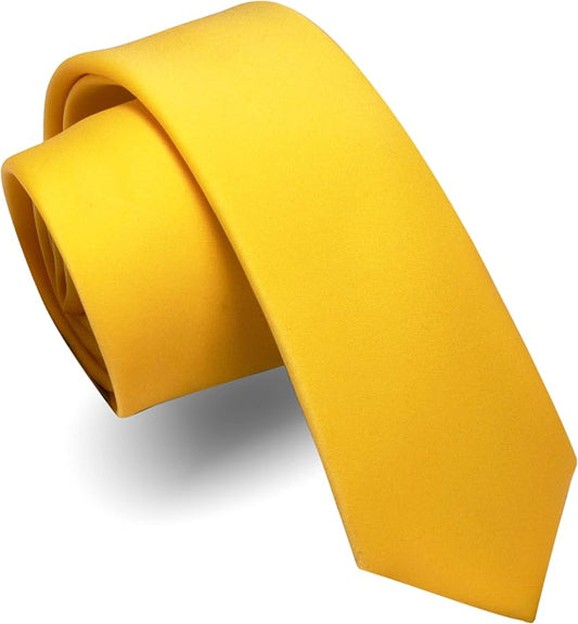 RBOCOTT 2.4“ Solid Color Skinny Tie Business Wedding Necktie for Men(6cm)