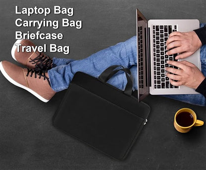 Laptop Sleeve Case 15.6 inch, Durable Travel Laptop Bag HandBag Shockproof Protective Computer Cover Carrying Bag Briefcase for 15" 15.6" HP Asus Acer Dell Lenovo Laptop Notebook Ultrabook, (Black)