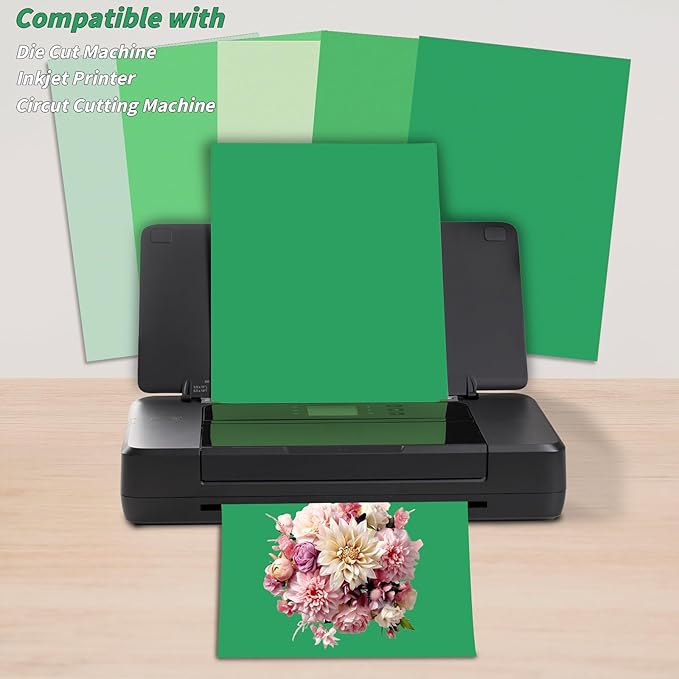 100 Sheets Green Colored Cardstock Thick Paper, 5 Colors Assorted Blue Colored Card Stock Paper 65lb/180gsm Perfect for Festive Decor DIY Greeting Cards Arts and Crafts