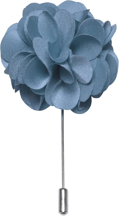 RBOCOTT Solid Color Tie and Pocket Square Hankerchief with Lapel Pin Set for Men