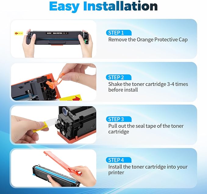 206A Black Toner Cartridges (with Chip) Compatible for HP 206A Black Toner Cartridges W2110X W2110A for Pro MFP M283fdw M283cdw M255dw M283 M255 M282 Printer ( 2 Pack )