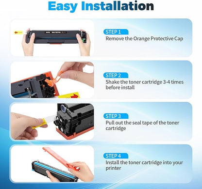 206A Black Toner Cartridges (with Chip) Compatible for HP 206A Black Toner Cartridges W2110X W2110A for Pro MFP M283fdw M283cdw M255dw M283 M255 M282 Printer ( 2 Pack )
