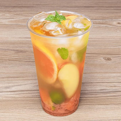 Karat [600 ct] 24oz Plastic Cups, Clear Disposable Cold Cup for Iced Coffee, Smoothies, and More, 98mm (C-KC24)