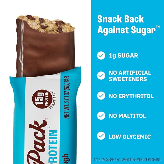 Munk Pack Cookie Dough Probiotic Keto Protein Bars Stocking Stuffers | 15g Protein, 1g Sugar, 4g Net Carbs | Plant-Based, Low Sugar, Gut Health Snacks, Gluten-Free, Non-GMO | 12 Count