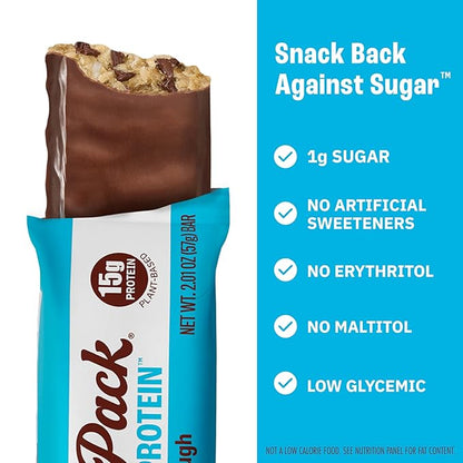 Munk Pack Cookie Dough Probiotic Keto Protein Bars Stocking Stuffers | 15g Protein, 1g Sugar, 4g Net Carbs | Plant-Based, Low Sugar, Gut Health Snacks, Gluten-Free, Non-GMO | 12 Count