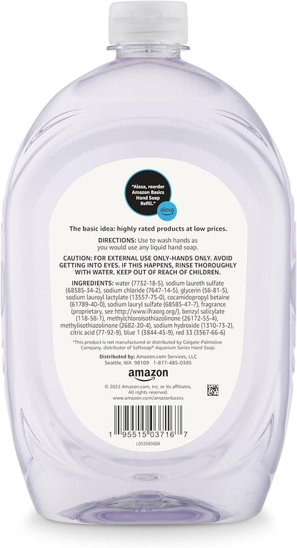 Amazon Basics Gentle & Mild Clear Liquid Hand Soap Refill, Triclosan-free, 50 Fluid Ounces, 1-Pack (Previously Solimo)