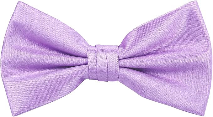 TIE G 5pcs Tie Set in WHITE OR BLACK GIFT BOX: Solid Color Necktie, Satin Bow Tie, Pocket Square, Lapel, Cuff Links