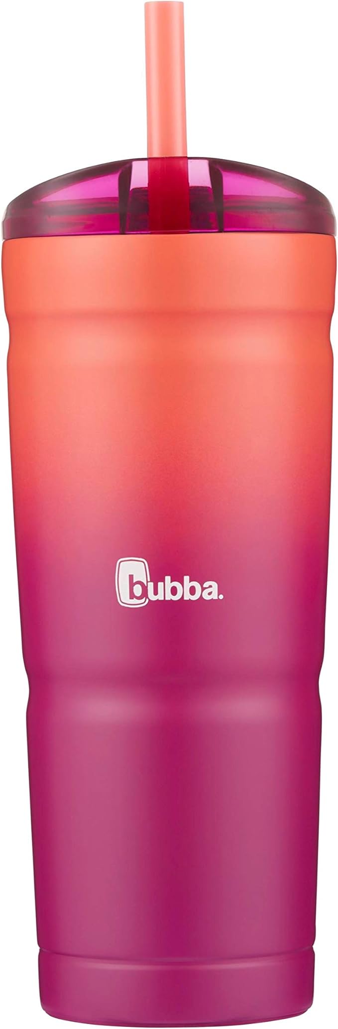 Bubba Envy S Vacuum-Insulated Stainless Steel Tumbler with Lid and Straw, 24 oz, Pink Sorbet