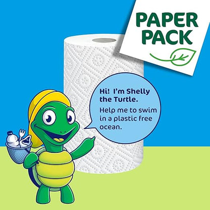 Nicky Elite Adapt-A-Size Paper Towels 24 Large Rolls= 40 Regular Rolls Plastic Free Packaging Paper Wrap Ultra Strong and Absorbent