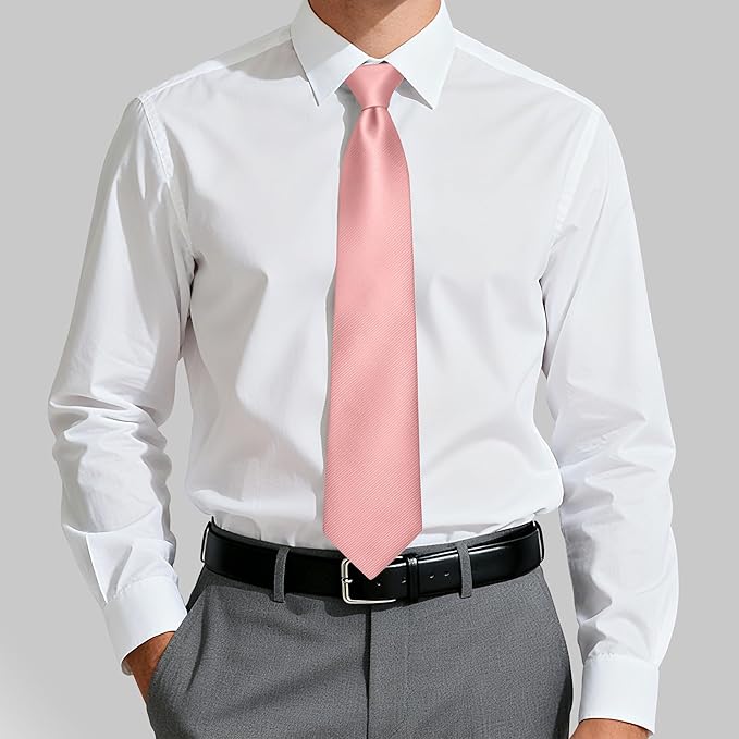 Fineknot Black Ties for Men, Formal Neckties for Men, Solid Color Mens Ties for Business, Wedding, Party, Mens Neck Tie