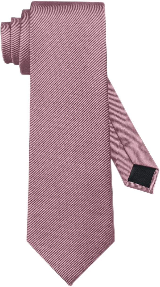 DecTwig Men's Ties Solid Color Formal Neckties 3.15" (8CM) Black Ties For Men