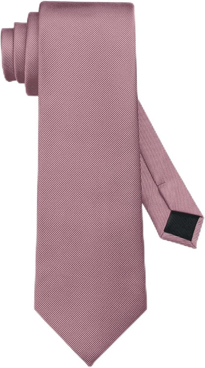 DecTwig Men's Ties Solid Color Formal Neckties 3.15" (8CM) Black Ties For Men