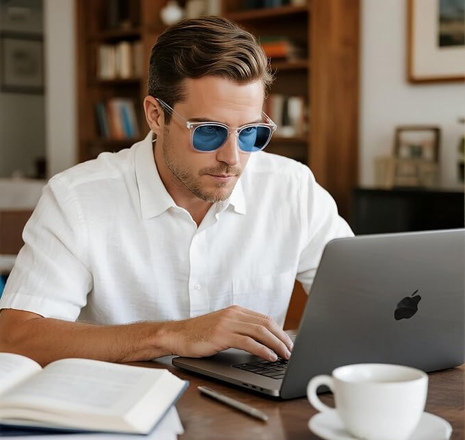 99.9% Blue Light Blocking Glasses For Men Women Anti-Fatigue Computer Gaming Sleep Glasses Reduce Eye Strain