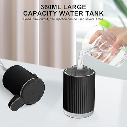 Automatic Liquid Soap Dispenser, 12.2oz/360ml Rechargeable Touchless Hand Soap Dispenser, 4 Level Adjustable with Display, Waterproof Wall Mounted Soap Dispenser for Bathroom Kitchen, Black