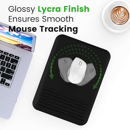MEKASS Mouse Pad with Wrist Rest, Ergonomic Slope Mousepad for Carpal Tunnel Pain Relief, Memory Foam Desk Computer Wrist Support Mouse Pad with for Office Home (Green Marble)