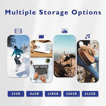 LinkMore 128GB (5 Pack) EJECT32 USB Flash Drive – USB 3.2 Retractable Memory Stick, Slide-Out Design, High-Speed Thumb Drive for PC, Mac, Laptop, Car Audio, Smart TV – Plug & Play, No Cap