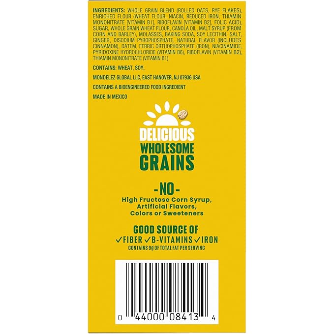 belVita Breakfast Bars Biscuits, Gingerbread, Limited Edition, 30 Total Packs, 6 Boxes (4 Biscuits Per Pack)