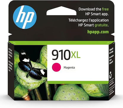 HP 910XL Magenta High-yield Ink Cartridge for HP Printers | Works with Printer Series: OfficeJet 8010, 8020, Pro 8020, 8030 | Eligible for Instant Ink | 3YL63AN