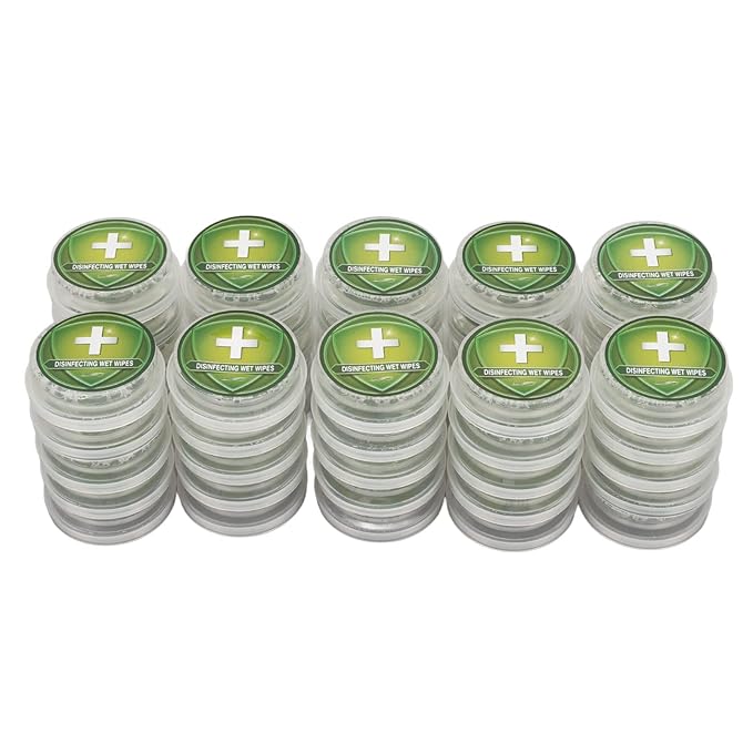 generic 50pcs Press Type Hand Cleaning Wipes Individual Wrapped Disposable Dry Wet Depart Pushing Towelette for Travel
