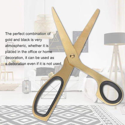 Lightweight Elegant Unique Simplified Golden Scissors, Gold and Black Golden Scissors, Crop Decoration for Office Home