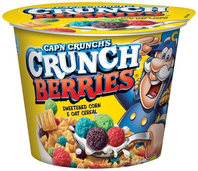 Cap'n Crunch Breakfast Cereal, Crunchberries, 1.3 Ounce (Pack of 12)