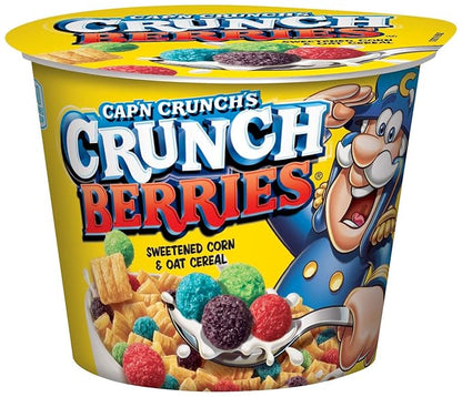 Cap'n Crunch Breakfast Cereal, Crunchberries, 1.3 Ounce (Pack of 12)