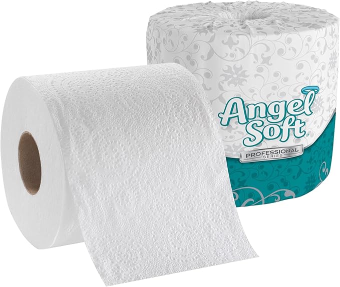 Georgia-Pacific Angel Soft Professional Series Premium 2-Ply Embossed Toilet Paper, 16840, 450 Sheets Per Roll, 40 Rolls Per Case, White
