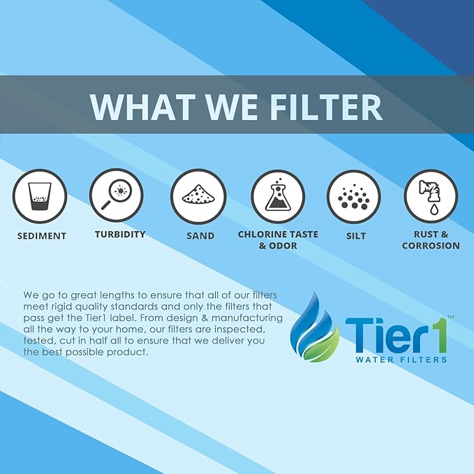 Tier1 8171413 Refrigerator Water Filter 3-pk | Replacement for Whirlpool 8171413, Kenmore 9002, EDR8D1, 469002, 8171414, WF286, WSW-4, WFI-NLC200, Fridge Filter