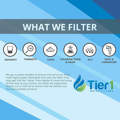 Tier1 8171413 Refrigerator Water Filter 3-pk | Replacement for Whirlpool 8171413, Kenmore 9002, EDR8D1, 469002, 8171414, WF286, WSW-4, WFI-NLC200, Fridge Filter