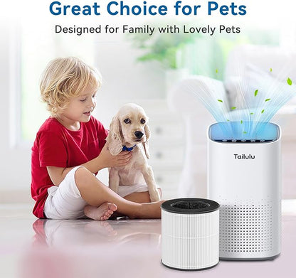 Tailulu Official AP100 Air Purifier Replacement Filter, 3-in-1 Air Purifier Filter, True H13 HEPA Filter, 2Pack